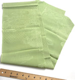 Apple Green Paradise Vintage Kimono Silk Satin Jacquard Piece, 7" x 56"  #4110