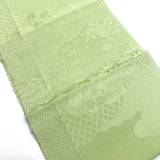 Apple Green Paradise Vintage Kimono Silk Satin Jacquard Piece, 7" x 56"  #4110