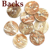 Golden Beige Rainbow Natural Abalone 7/8" MOP Shell Buttons 23mm Pack of 2   #KB-930
