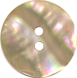 Golden Beige Rainbow Natural Abalone 7/8" MOP Shell Buttons 23mm Pack of 2   #KB-930