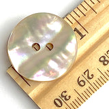 Golden Beige Rainbow Natural Abalone 7/8" MOP Shell Buttons 23mm Pack of 2   #KB-930