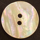Golden Beige Rainbow Natural Abalone 7/8" MOP Shell Buttons 23mm Pack of 2   #KB-930