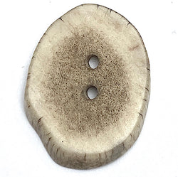 Tan/Light Brown Oval Cross-Cut Genuine Antler Buttons 1" to 1-1/4" #SW-201