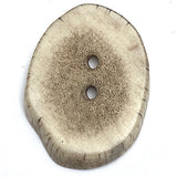 Tan/Light Brown Oval Cross-Cut Genuine Antler Buttons 1" to 1-1/4" #SW-201
