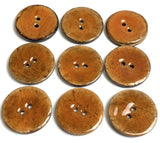 Pumpkin Pie Shiny Coconut 1-1/8" 2-Hole Button 28mm  #SWC-114
