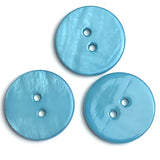 Teal Blue River Shell 11/16" 2-hole Button,  # 1800