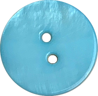 Teal Blue River Shell 11/16" 2-hole Button,  #SK-1800