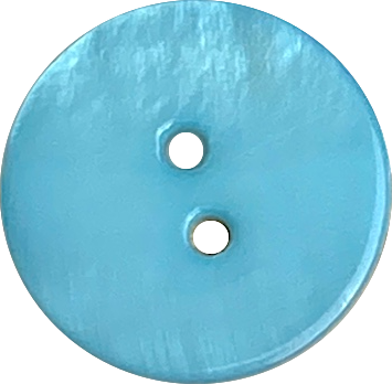 Teal Blue River Shell 11/16" 2-hole Button,  #SK-1800