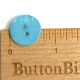 Teal Blue River Shell 11/16" 2-hole Button,  # 1800
