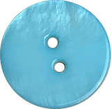Teal Blue River Shell 11/16" 2-hole Button,  # 1800