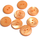 Orange Peach River Shell 11/16" 2-hole 18mm Button, #1794