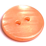 Orange Peach River Shell 11/16" 2-hole 18mm Button, Per Button, #SK-1794
