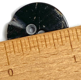 Black / Brown Half-Grooved Round Horn Button 1" Two Holes,  #SK-0050