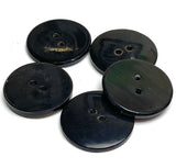 Brown Burnt Horn Rustic Wood-Look 1.25" Two-Hole Button  #SK-0057