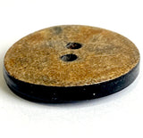 Brown Burnt Horn Rustic Wood-Look 1" Two-Hole Button  #SK-0058