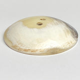 Large Natural Art -Glow Horn Buttons, 1-3/4" Very Scooped, 2 Holes #SK-728