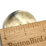 Large Natural Art -Glow Horn Buttons, 1-3/4" Very Scooped, 2 Holes #SK-728