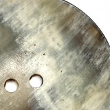 Large Natural Art -Glow Horn Buttons, 1-3/4" Very Scooped, 2 Holes #SK-728