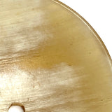 Large Natural Art -Glow Horn Buttons, 1-3/4" Very Scooped, 2 Holes #SK-728