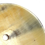 Large Natural Art -Glow Horn Buttons, 1-3/4" Very Scooped, 2 Holes #SK-728