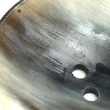 Large Natural Art -Glow Horn Buttons, 1-3/4" Very Scooped, 2 Holes #SK-728