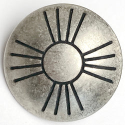 Sun Zia 3/4" Low-Shine Nickel Silver Shank Back Button USA-Made  #SW-336