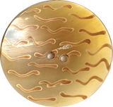 Birdflight in Translucent Sky 1-15/16" Very Large Scooped Horn Button, # 0725