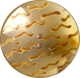 Birdflight in Translucent Sky 1-15/16" Very Large Scooped Horn Button, # 0725