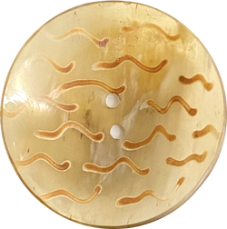 Birdflight in Translucent Sky 1-15/16" Very Large Scooped Horn Button, # 0725