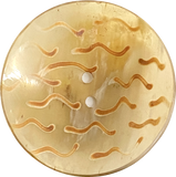 Birdflight in Translucent Sky 1-15/16" Very Large Scooped Horn Button, # 0725