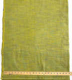 Remnant, Key Lime Rustic Stripe WASHED Yarn-Dyed Cotton from India, 44" Wide, 2.5 Yard PIECE #CHL-142