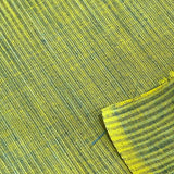Remnant, Key Lime Rustic Stripe WASHED Yarn-Dyed Cotton from India, 44" Wide, 2.5 Yard PIECE #CHL-142