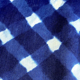 RUNNING LOW Blue/White Shibori Squares Silk/Cotton from India By the Yard # TK-53