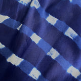 RUNNING LOW Blue/White Shibori Squares Silk/Cotton from India By the Yard # TK-53