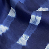 RUNNING LOW Blue/White Shibori Squares Silk/Cotton from India By the Yard # TK-53
