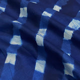 RUNNING LOW Blue/White Shibori Squares Silk/Cotton from India By the Yard # TK-53