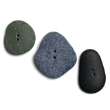 Three Beach Stone Buttons, Dark Colors 1"  # BCH-120