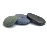 Three Beach Stone Buttons, Dark Colors 1"  # BCH-120