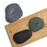 Three Beach Stone Buttons, Dark Colors 1"  # BCH-120