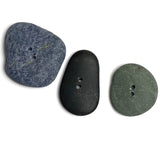 Three Beach Stone Buttons, Dark Colors 1"  # BCH-120