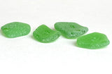 Set of Four Green Sea Glass Buttons Approximately 1-1/8"  # BCH-122