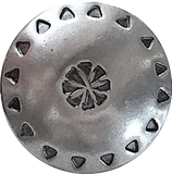 Southwest Wreath 3/4" Concho Button, Nickel Silver Shank Back  #SW-3