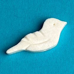 Rustic Vintage Birds, 20 Pieces Small Hand Carved Bone BEAD 1"   #CL-11