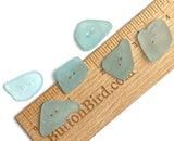 Set of Six Pale Blue Sea Glass Buttons Approximately 1"  # BCH-124