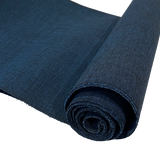 Hemp/Ramie Stiff Papery Indigo/Black Textured Crinkled Asa Jofu from Japan, by the Yard,  #331