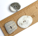 Three Beach Stone Buttons, Mixed # BCH-126