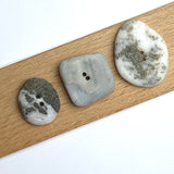 Three Beach Stone Buttons, Mixed # BCH-126