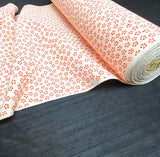 Red/Creme Ume Plum Blossoms Print Fine Supple Vintage Kimono Silk Crepe from Japan,  By the Yard   #212