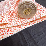 Red/Creme Ume Plum Blossoms Print Fine Supple Vintage Kimono Silk Crepe from Japan,  By the Yard   #212