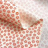 Red/Creme Ume Plum Blossoms Print Fine Supple Vintage Kimono Silk Crepe from Japan,  By the Yard   #212